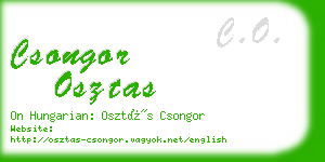 csongor osztas business card